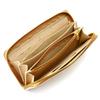 AGILITY affa "Grotto" Women's Long Wallet with Round Zipper, Genuine Leather, Gold and Silver Foil