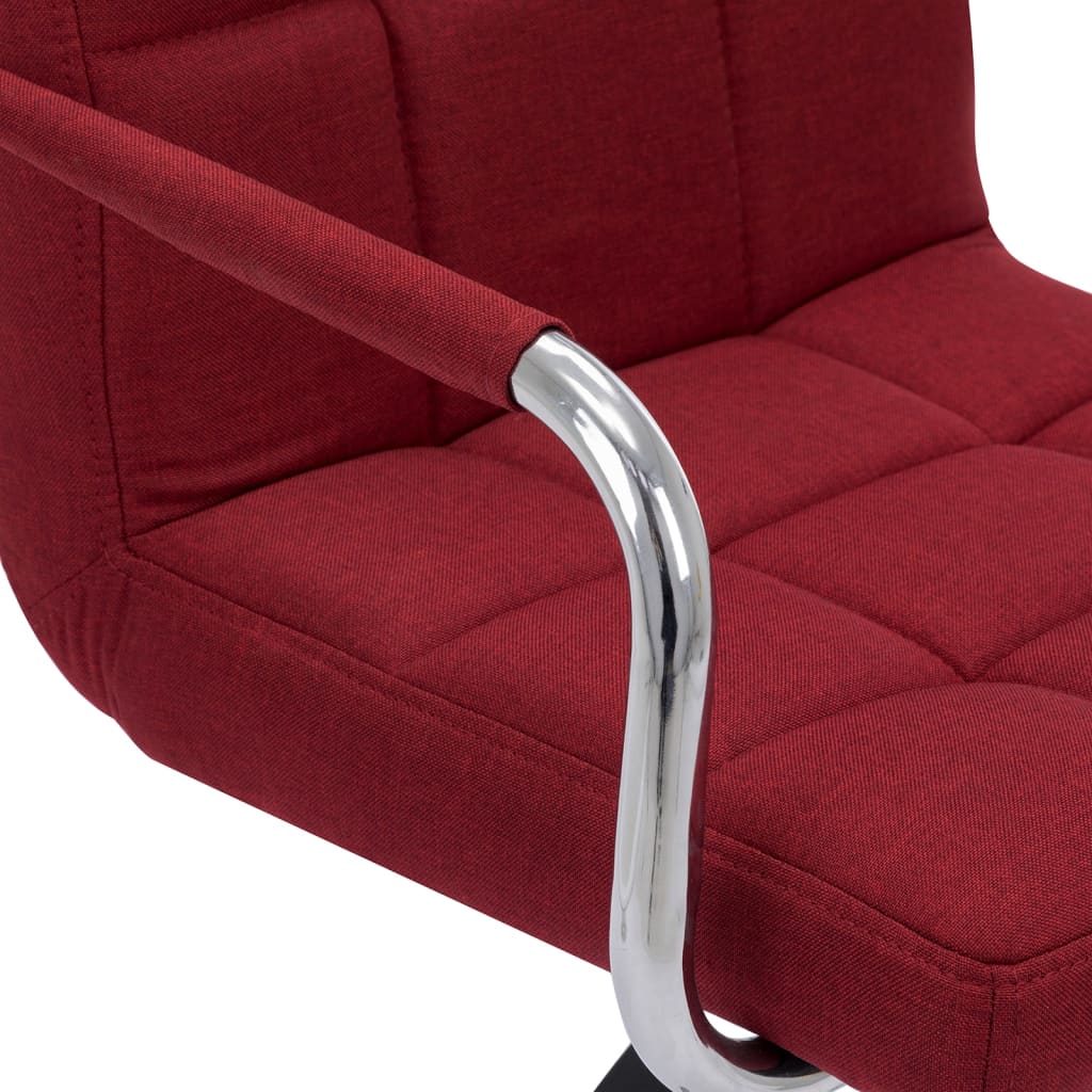 Bar Stool Wine Red Fabric