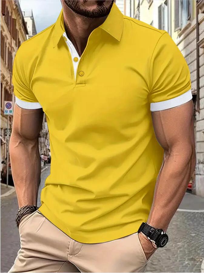 

Men s Trendy Short Sleeve Summer Polo Shirt 5XL
