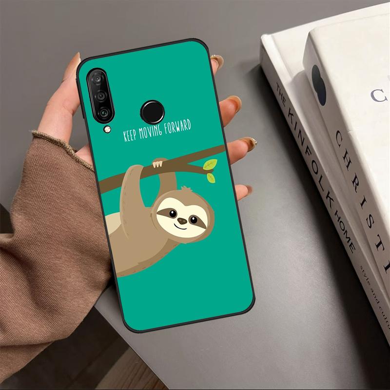 Funny Cute Sloths For Huawei P40 P20 P30 Lite P60 Pro Nova 12i 12s 11i 10 9 SE 5T Y91 Y90 Y60 Y70 Y72 Y61 Case