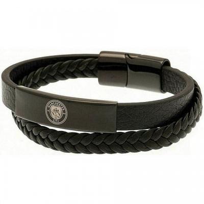 Manchester City F.C. Leather Crest Bracelet