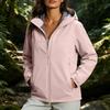 Women's Casual Zip Up Hooded Windbreaker Jacket Lightweight Outdoor Coat