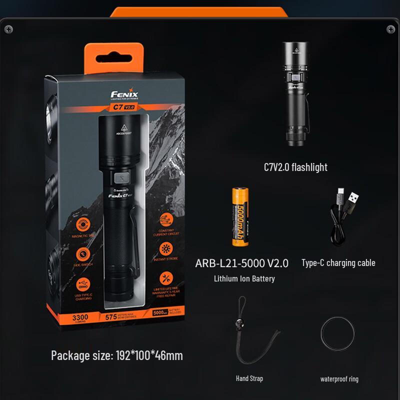 FENIX C7 V2.0 High-Power Tactical Flashlight