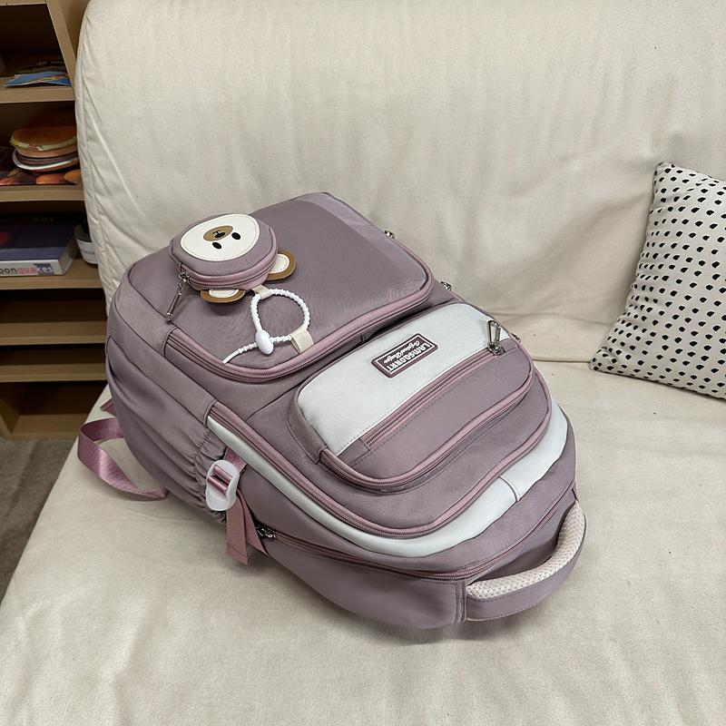 Student Schoolbag Ridge Backpack Women's Lightweight Large Capacity Backpack