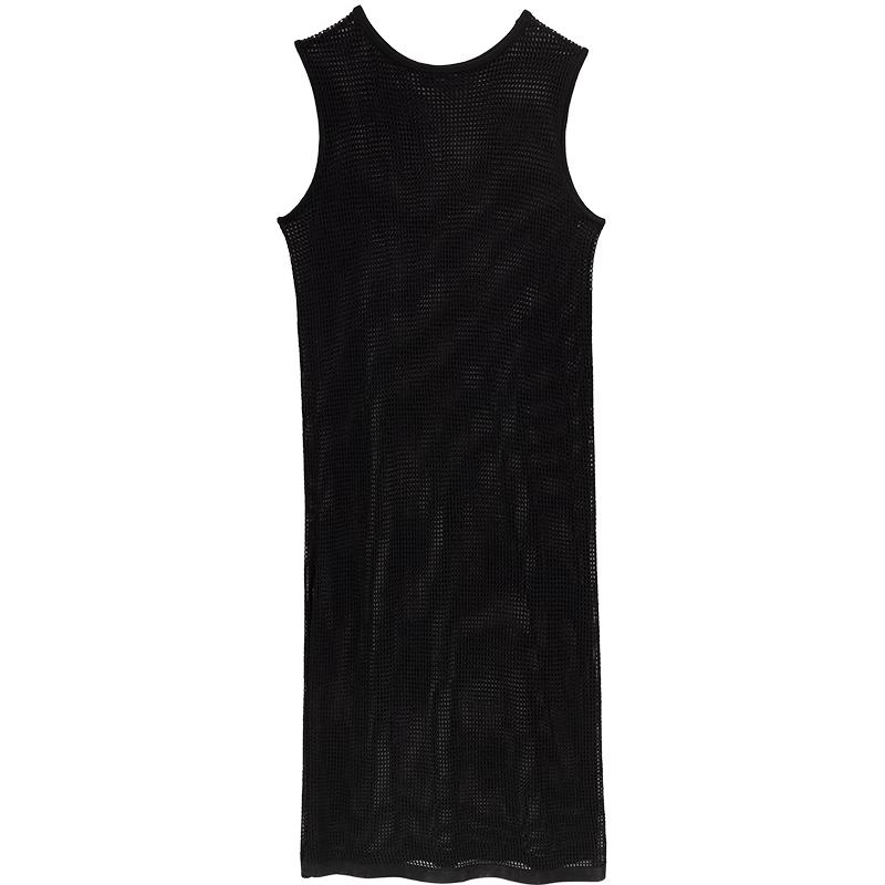 

VEROMODA 2025 Summer Hollow-Out Slit Midi Dress M