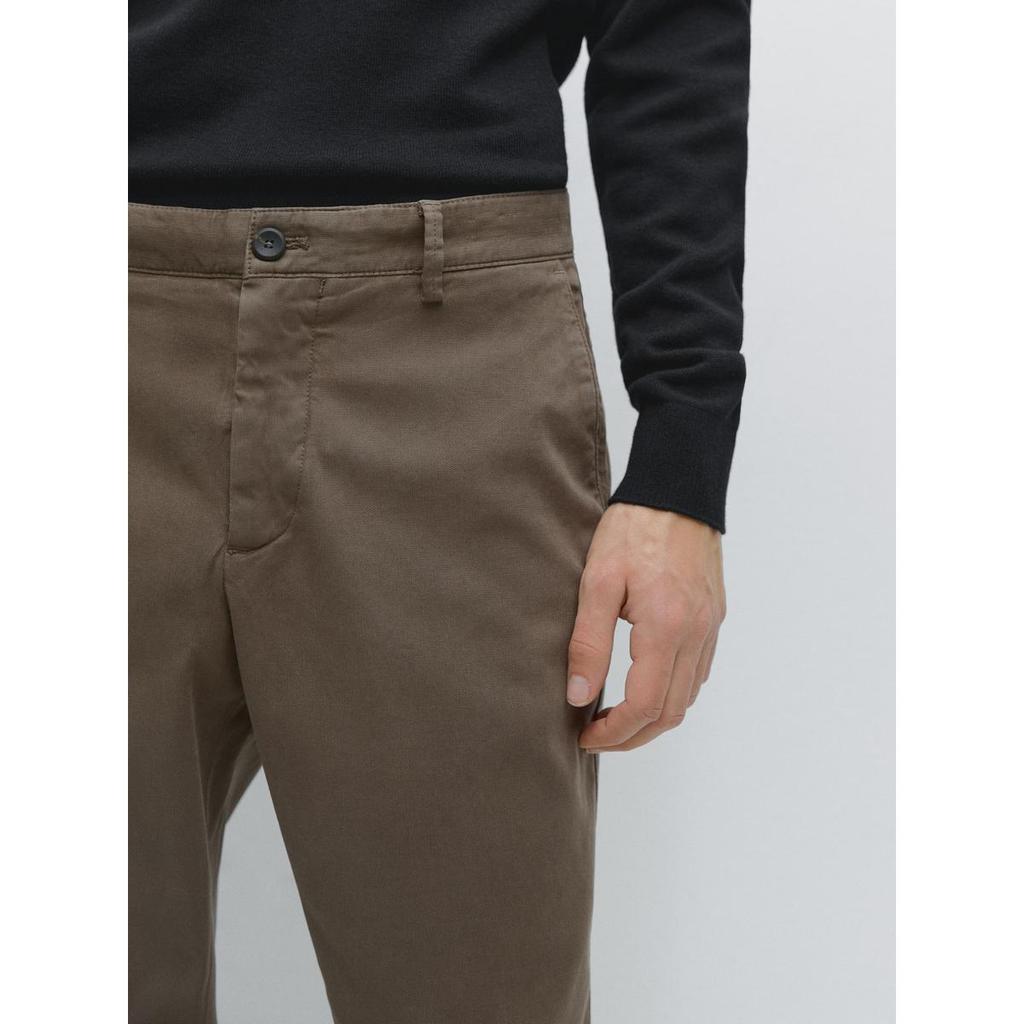 Masimodutti Slim Fit Micro Textured Pants