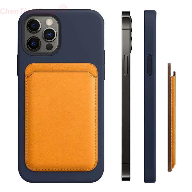 Leather Wallet Card Holder Clear Cases For Apple iPhone 15 14 13 12 11 Pro Max Plus XS Max XR 8 7 Plus SE Magnetic Magsafe Cover