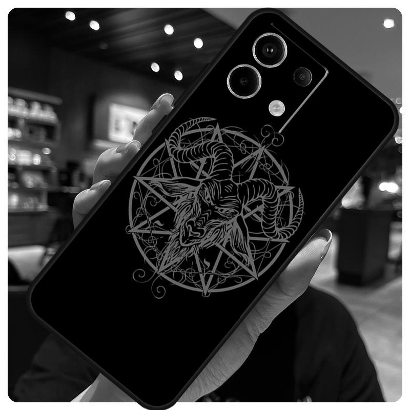 Pentagram 666 Demonic Satanic Case For Xiaomi Redmi Note 12 9 10 11 13 14 Pro 11S 12S Cover For Redmi 13C 12C 10C 14C 15 C