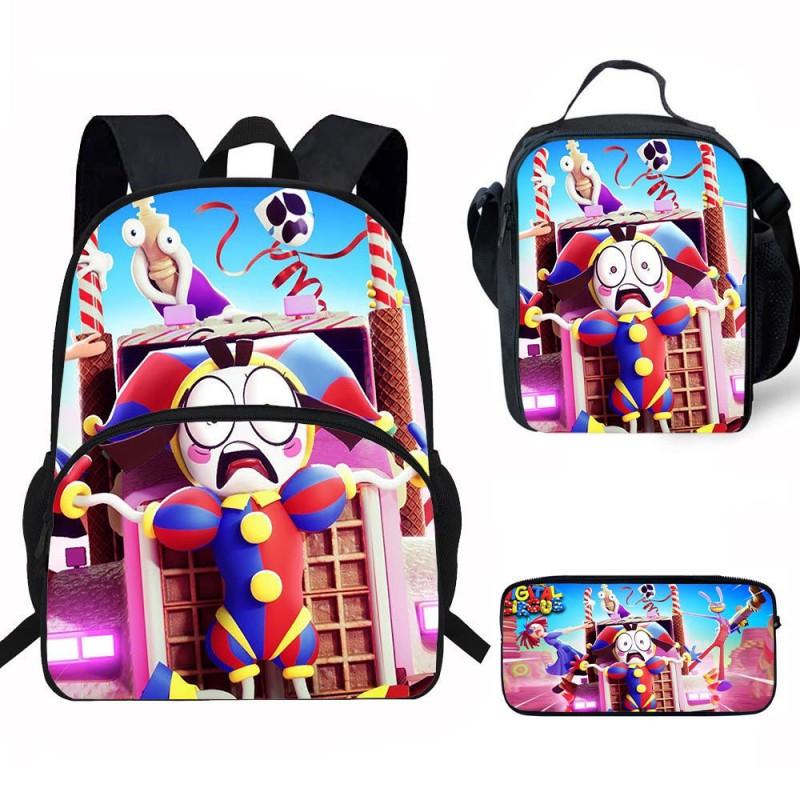 Kinder Cartoon Rucksack Set Grundschüler Mit Lunchtasche Federmäppchen - Leicht Ergonomisch Oxford Stoff