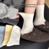 Women's 100% Cotton Breathable Mid-Calf Socks - Antibacterial, Sweat-Absorbing, Soft for Spring and Summer