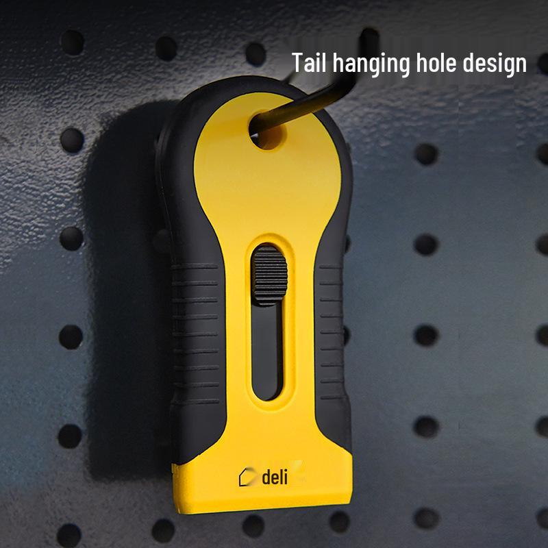 Deli Tools DL365105 Mini Scraper: Glue, Paint & Sticker Remover for Glass & Walls