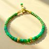 Ethiopian Opal Bracelet: Green Fire Opal, 18k Gold Filled Sterling Silver