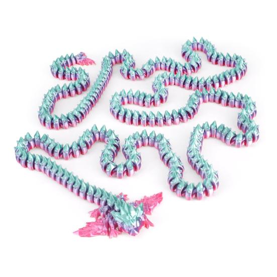 3D Printed Dragon Toy 5.2Ft Articulated Dragon Animal Model Desktop Dragon Decoration Funny Fidget Toy Festival Gift for Friends