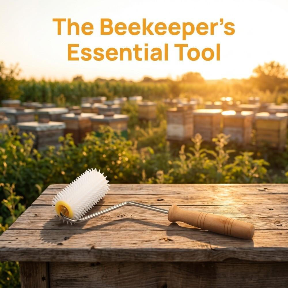 Durable Uncapping Needle Roller Wood Honey Extractor Roller Honey Uncapping Roller Beekeeper