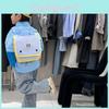Pattern Simple Grid Letter Decoration Children Casual Backpacks For Daily Use