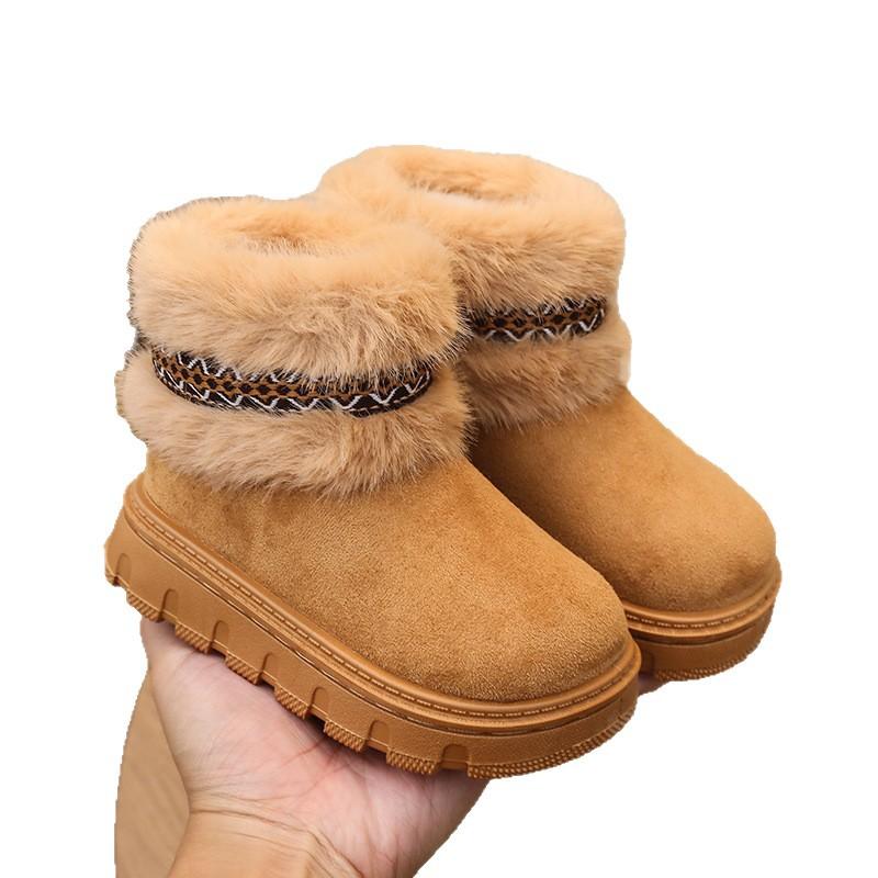 Children Snow Boots Winter Comfortable Warm Plush Outdoor Girls Ankle Boots Platform Anti Cold Casual Short Boots