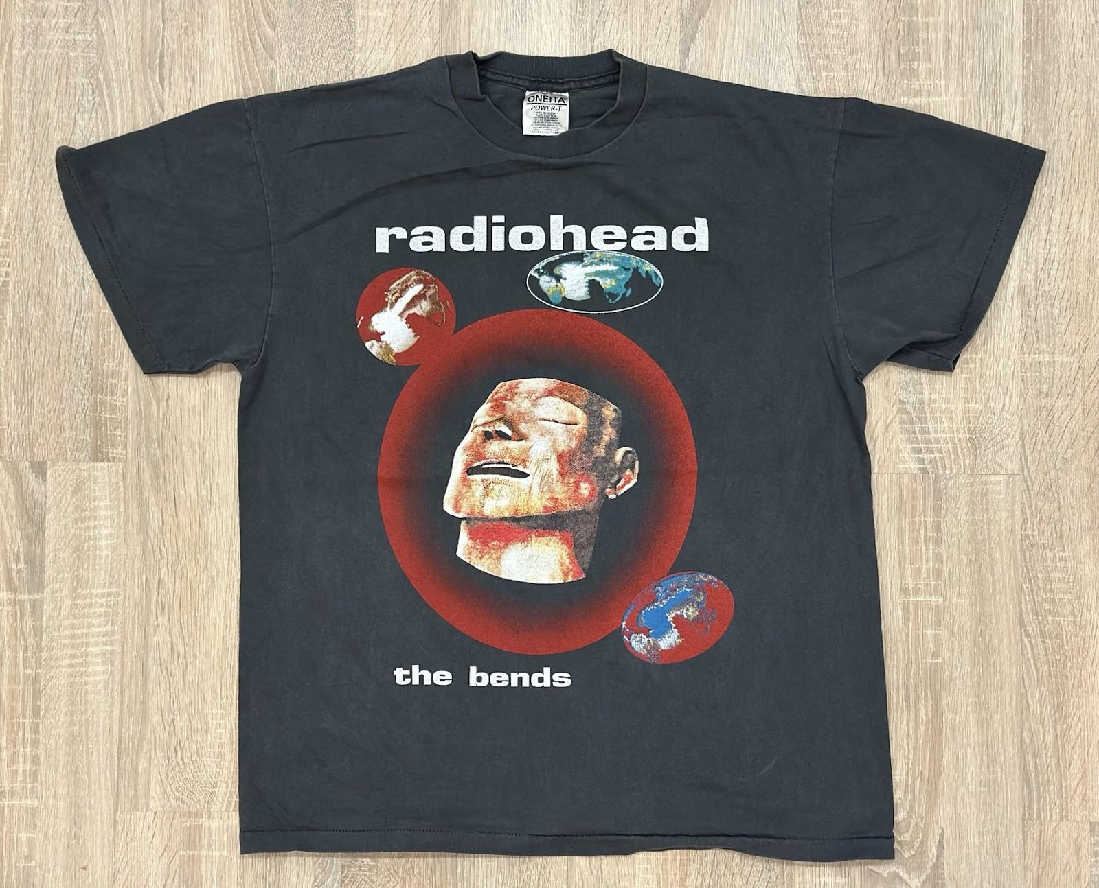 RADIOHEAD vintage 1995 THE BENDS UK TOUR t shirt L Unisex T-Shirt S