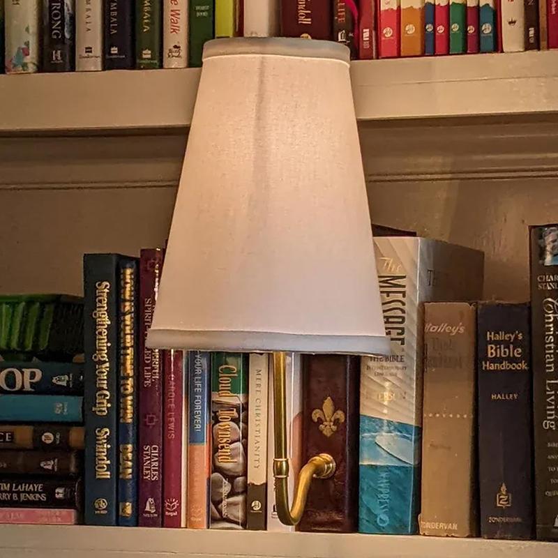 The Classic Literary Lamp Vintage Book Design Table Lamp Vintage Book-Style Table Lamp With Linen Shade Unique Decorative Lamp