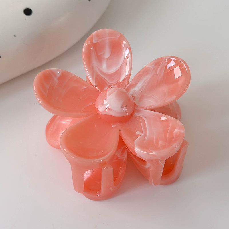 New Colorful Flower Shape Hair Claw for Women Girls Elegant Hair Clip Crab Hairpins Bath Barrettes Lady Fashion Hair Accessories