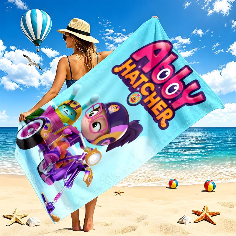 Abby Hatcher Beach Towel Quick Dry Soft MicrofiberSand Resistant Oversized Cabana Bath Sheet for Swimming Pool Travel Gift