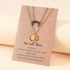 2x Stainless Steel Pendant Link Chain Necklace Simple Best-Friend Necklace