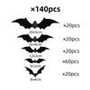 PVC Black 3D Horror Bat stickers for home decor DIY wall stickers bathroom indoor Halloween party supplies