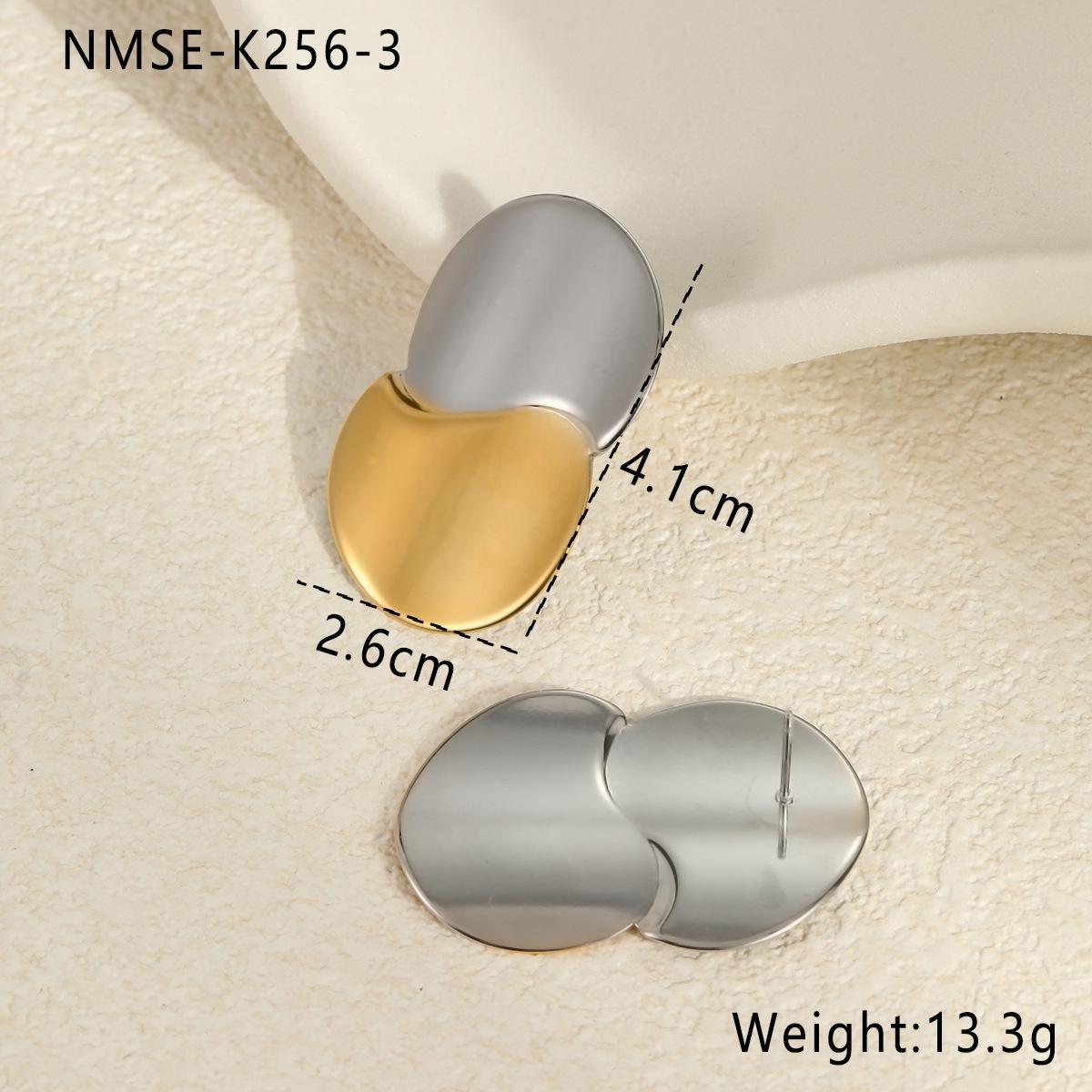 GEMCHIC Women s Geometric Two-Tone Stainless Steel Earrings 18K Gold Plated Modern Minimalist Studs & Hoops