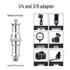 2.8m Stainless Steel Tripod with Weighted Base and Spring Buffer for Photography and Live Streaming, Includes 2.1m Fill Light Stand