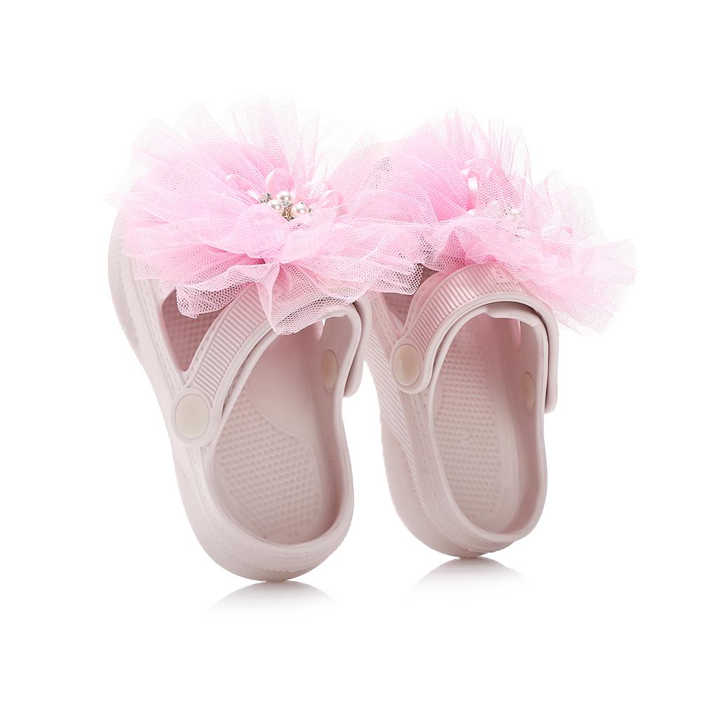 

Children s Garden Shoes Sandals New Cartoon Cute Pink Flower Girls Baby Hole Slipper Summer Baby Anti Slip Soft Sole Kids Beach 130(Inner13cm) розовый