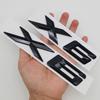 3D ABS Chrome Black Logo X6 Nameplate Sticker Rear Trunk Emblem Badge Decals For BMW E70 E71 G06 F16 F86 M50d Car Accessories GX6