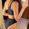 Sexy Tummy Cut Out Female Swimsuit High Waist Bikini Women Swimwear Two-pieces Bikini Set Bather Bathing Suit