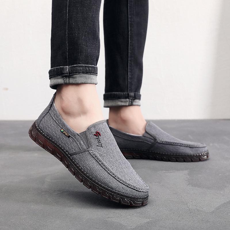 Spring new cloth shoes men's single shoes TPR sole soft sole casual canvas