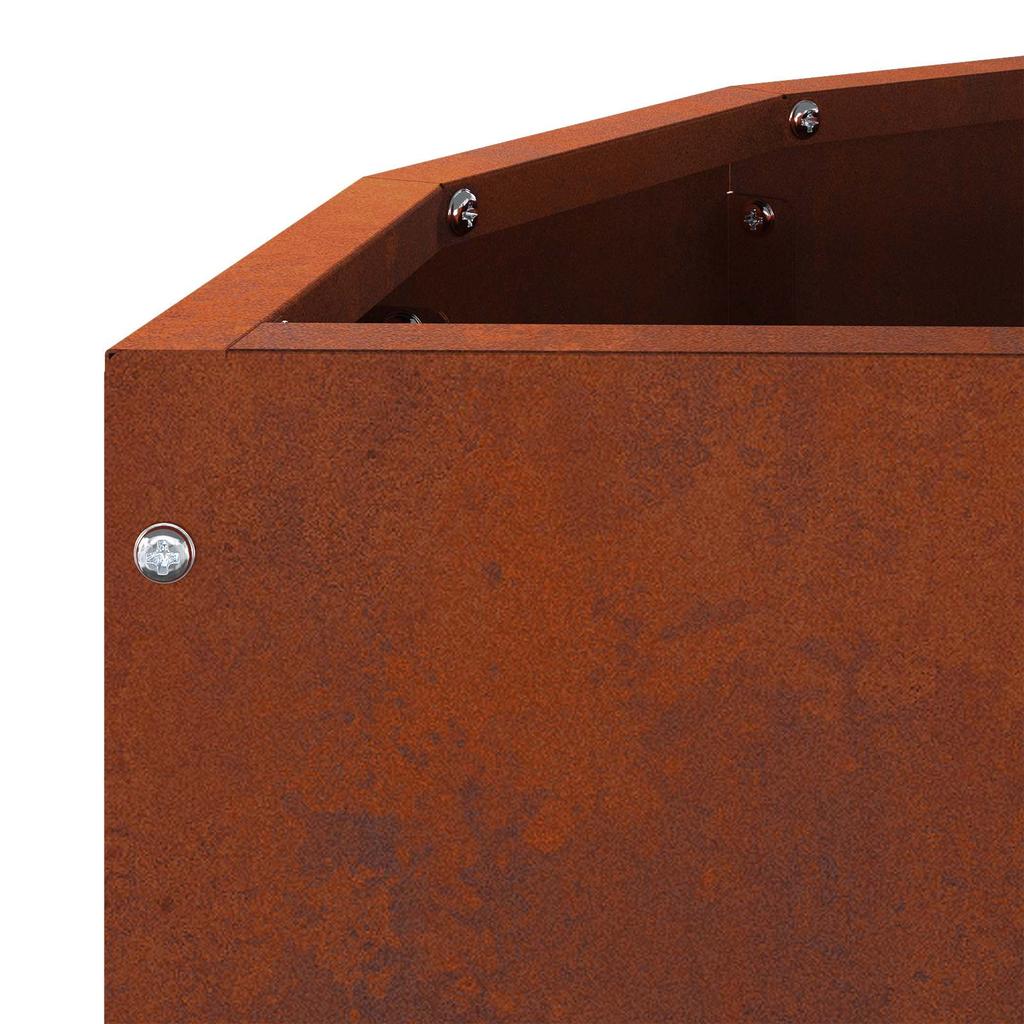 Rustic Planter Box 60 X 30 X 35 Cm Weatherproof Steel