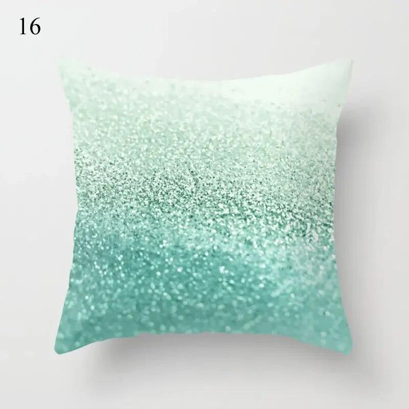 45x45cm Fresh Mint Green Geometric Animal Love Pillowcase Comfortable Sofa Car Seat Cushion Cover Room Aesthetic Home Decor