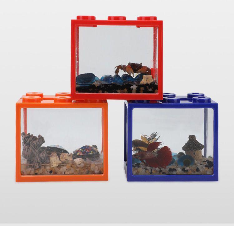 Creative Douyu Small Desktop Fish Tank with Light and Acrylic Aquascaping