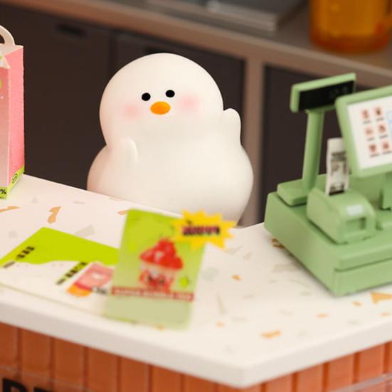 Mini Goose Figurine Tiny Miniature White Goose Small Cute Resin Animal Statue for DIY Crafts Lawn Yard Decor Dollhouse