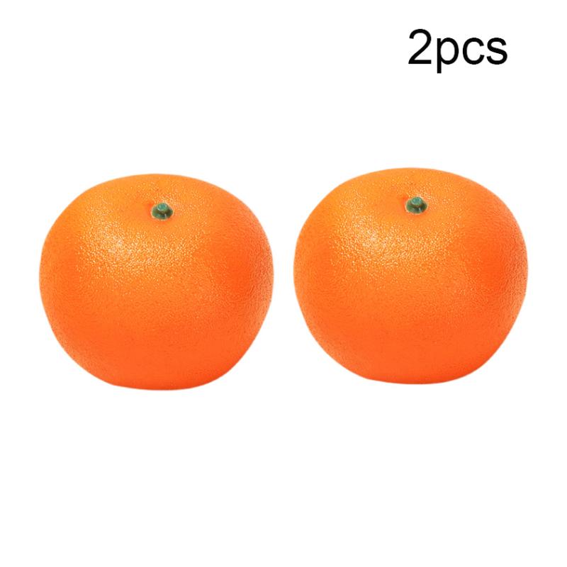 2/4/6Pcs Artificial Orange Diy Fake Fruits Kindergarten Plastic Fruit For Christmas Home Wedding Photography Decoration