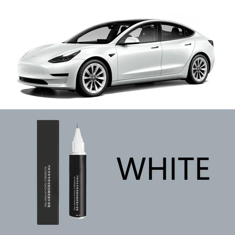 

For Tesla Model 3 Y X S Automotive Paint Repair Pen Pearl White Clearcoat Pen Accessories Black White Red Blue Gray Silver перлина білого кольору
