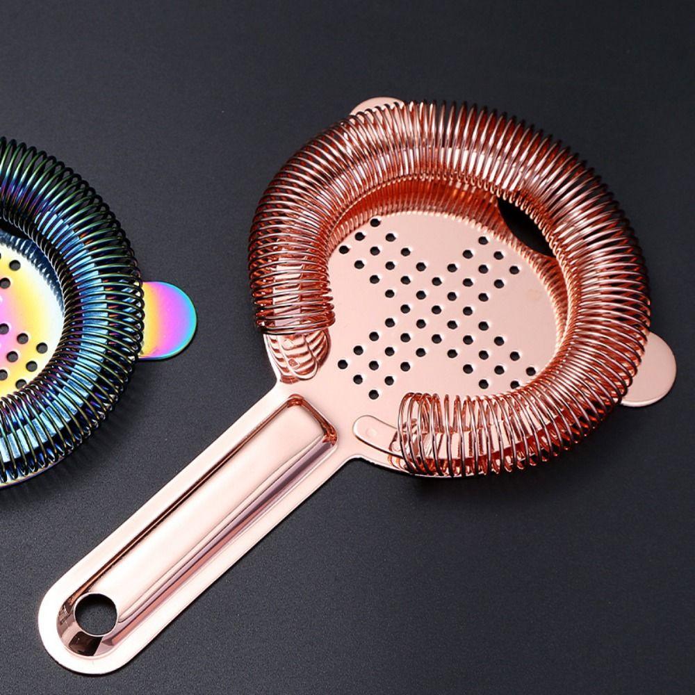 Cross Shape Bar Strainer Removable Spring Bar Tool Ice Separator Cocktail Strainer  Coffee