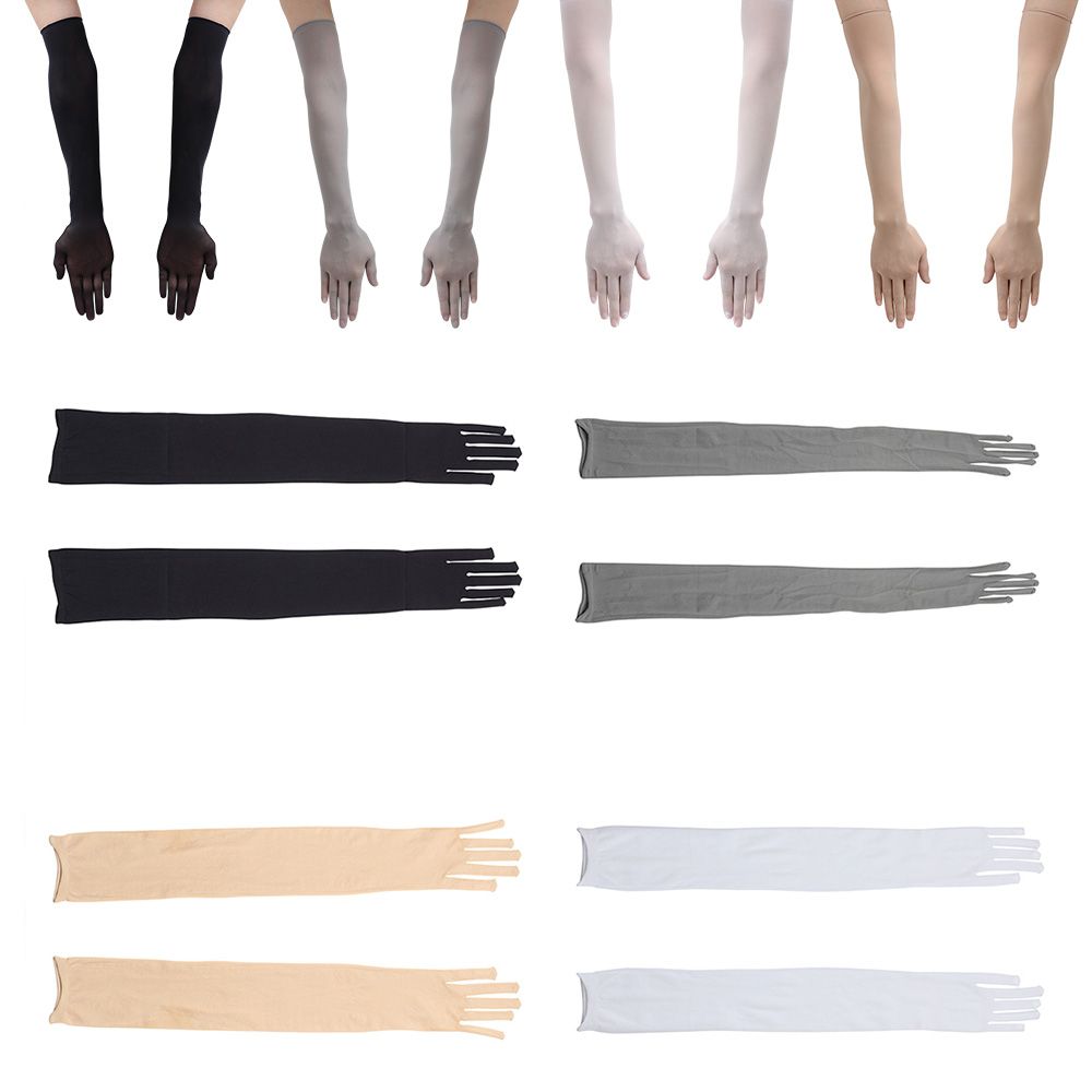Guantes de Malla Sin Costuras para Ópera y Baile de Graduación para Mujer Guantes Transparentes Guantes Tipo Panty de Dedos Largos Transparentes