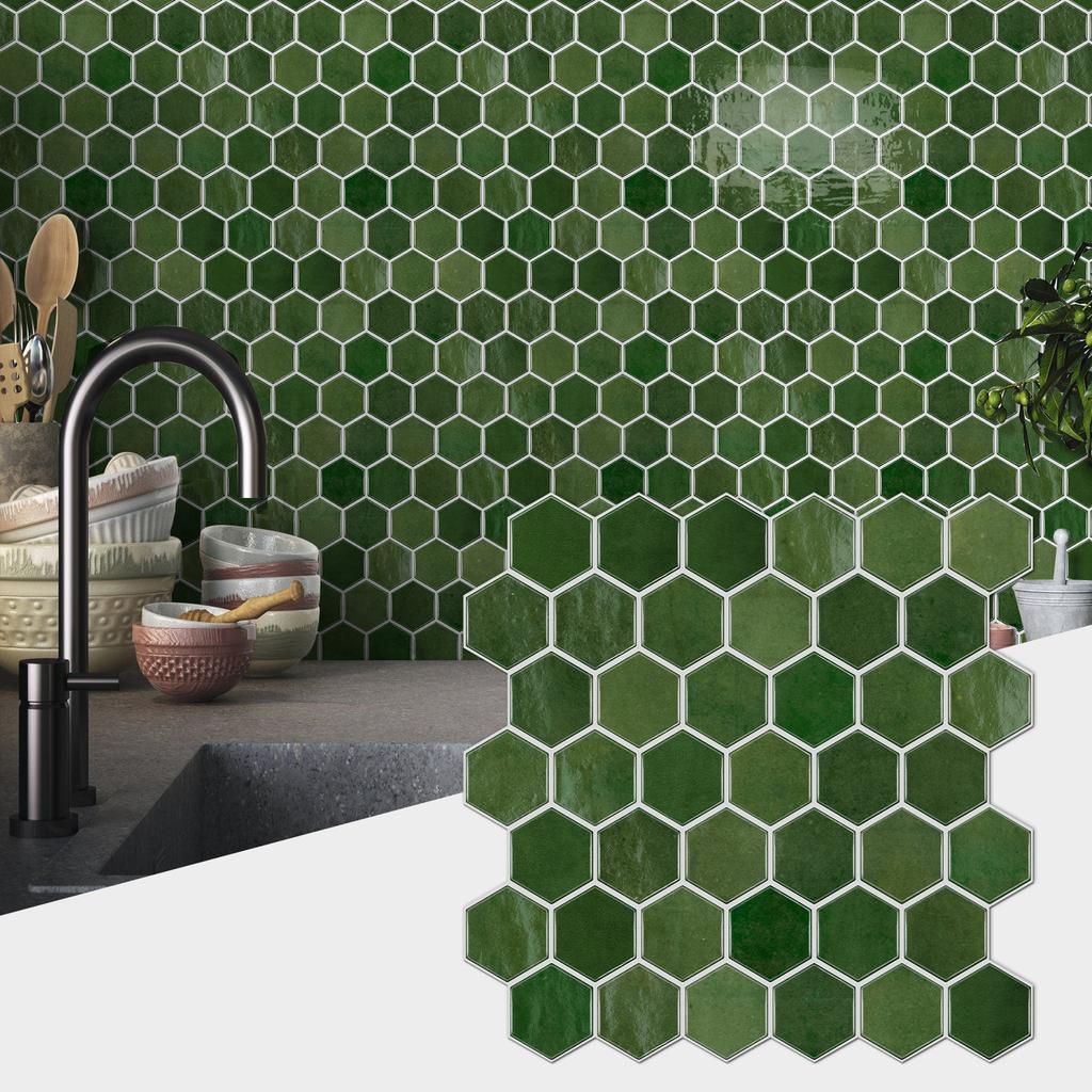 Simple Art Special-Shaped Tile Sticker, Self-Adhesive Wall Sticker, Kitchen Bathroom Pvc Waterproof Wallpaper Wallpaper