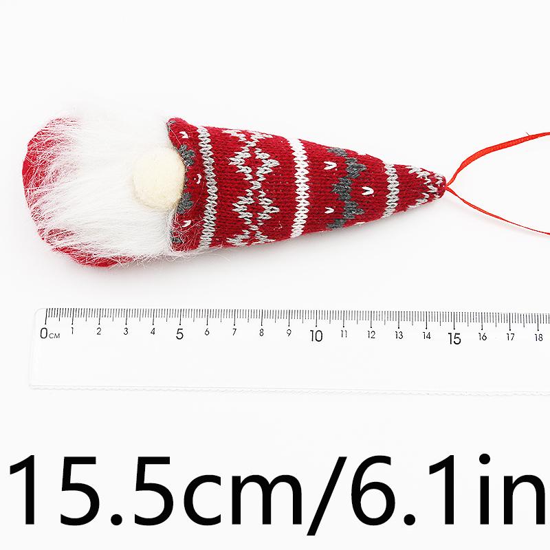 (4 Pieces/bag) 15.5cm Christmas Faceless Person Set Pendant Christmas New Year Decoration Doll Cute Creative DIY
