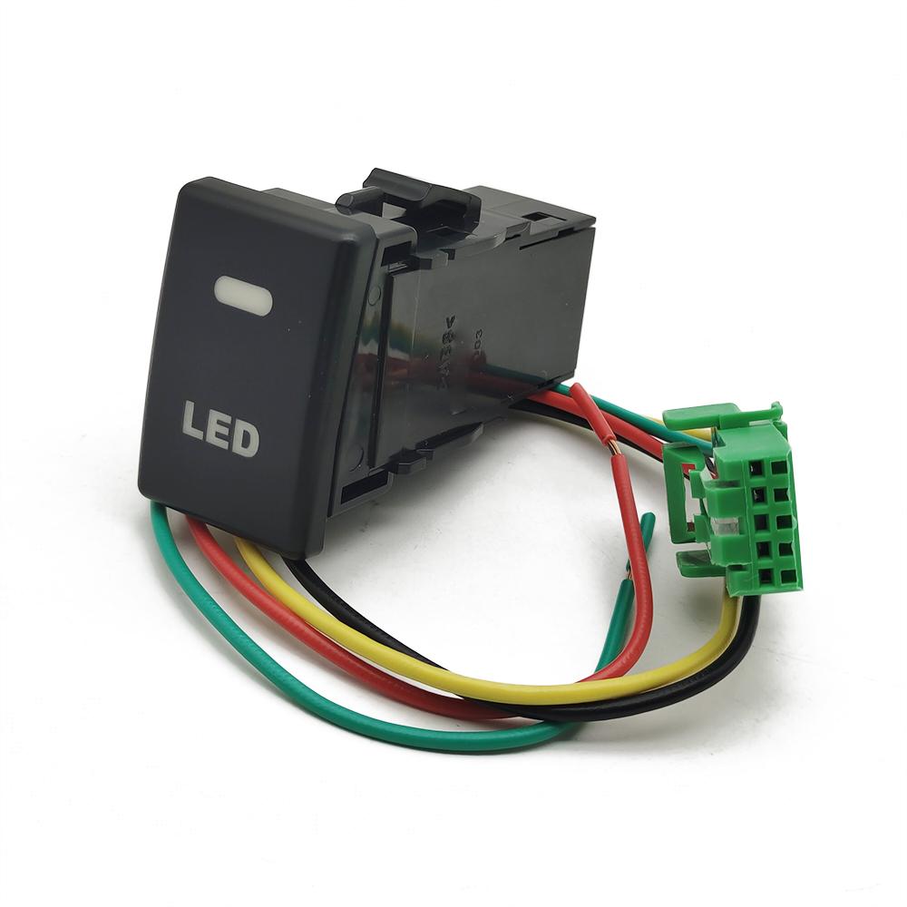 Car LED Spotlight Radar Fuel tank Rearview Steering Wheel Heating Button Switch with Wire for ISUZU MU-X D-MAX SPARK CROSS
