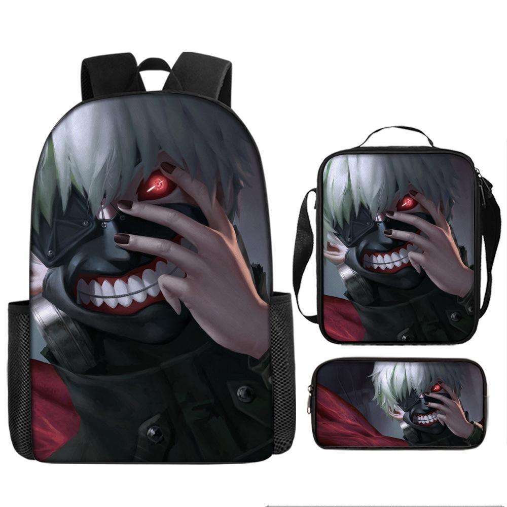 Anime Peripheral Backpack Tokyo Ghoul Food Backpack Kimuken School Bag Computer Bag Tokyo Ghoul Backpack