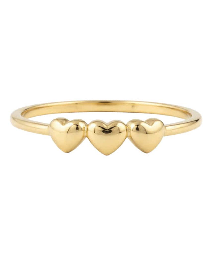 Alleun Silver 925 Heart Layered Silver Rings Friendship