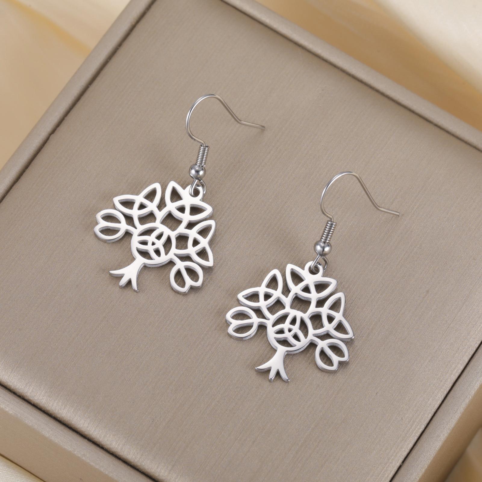 

Sipuris Women s Earrings Stainless Steel Trendy Vintage Celtics Knot Tree of Life Amulet Pendant Earring Jewelry Weddings Gifts