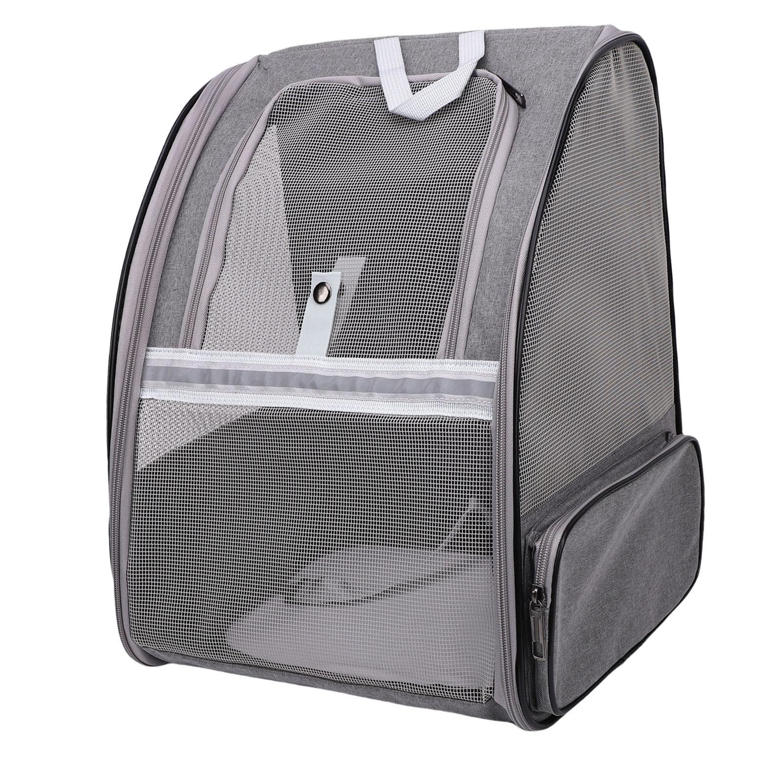 

Pet Carrier Backpack Breathable Foldable Lightweight Multifunctional Puppy Backpack Carrier for Travel серый