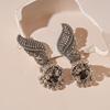 Metallic Peacock Bell Tassel Earrings, High-end and Elegant Earrings for Women