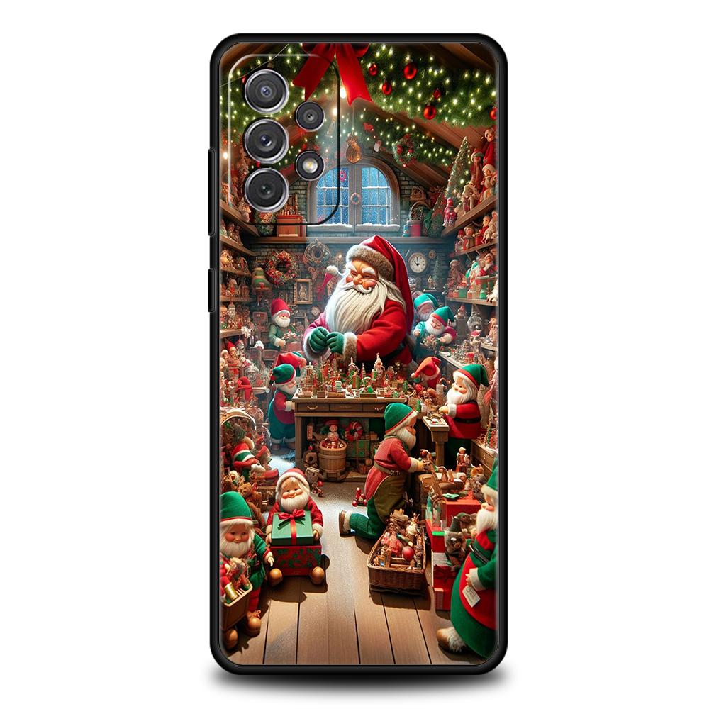 New Year Christmas Phone Case for Samsung Galaxy A13 A15 A22 A23 A25 A31 A32 A33 A35 A41 A51 A52 A53 A55 Soft TPU 5G Shell Capas