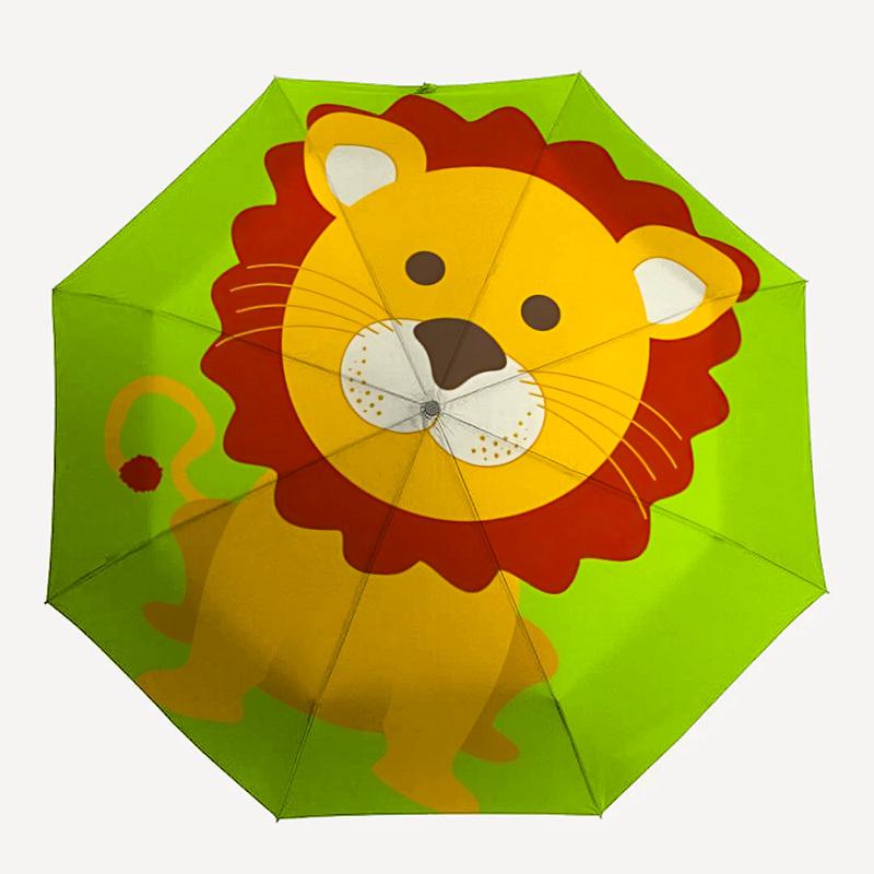 

1pc Lion Animal Automatic Open/Close Umbrella, Compact Travel Umbrella, 8-Rib Sturdy Frame - Ideal Gift for Friends yy251118005